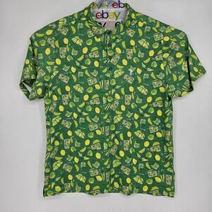 William Murray Shirt Mens Extra Large Polo Lemon Life Cocktail AOP Golf Casual